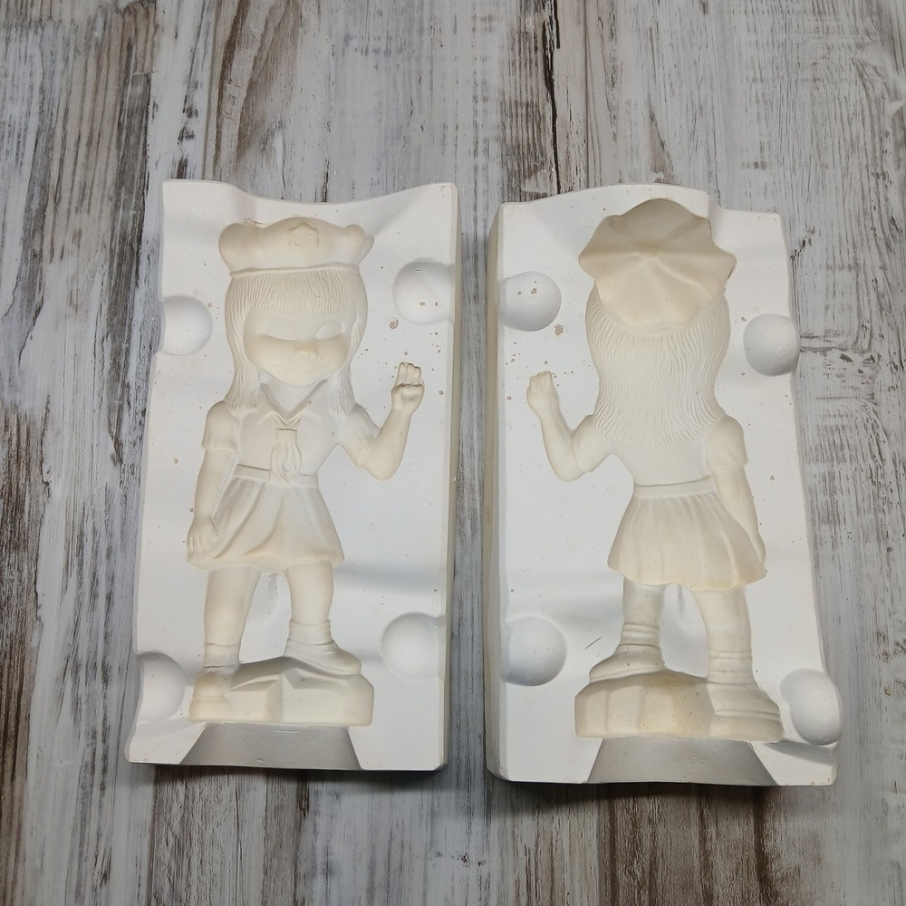 Vintage KY Girl Scout Ceramic Slip‎ Casting Mold 8 In. Fig Plaster 346 RARE